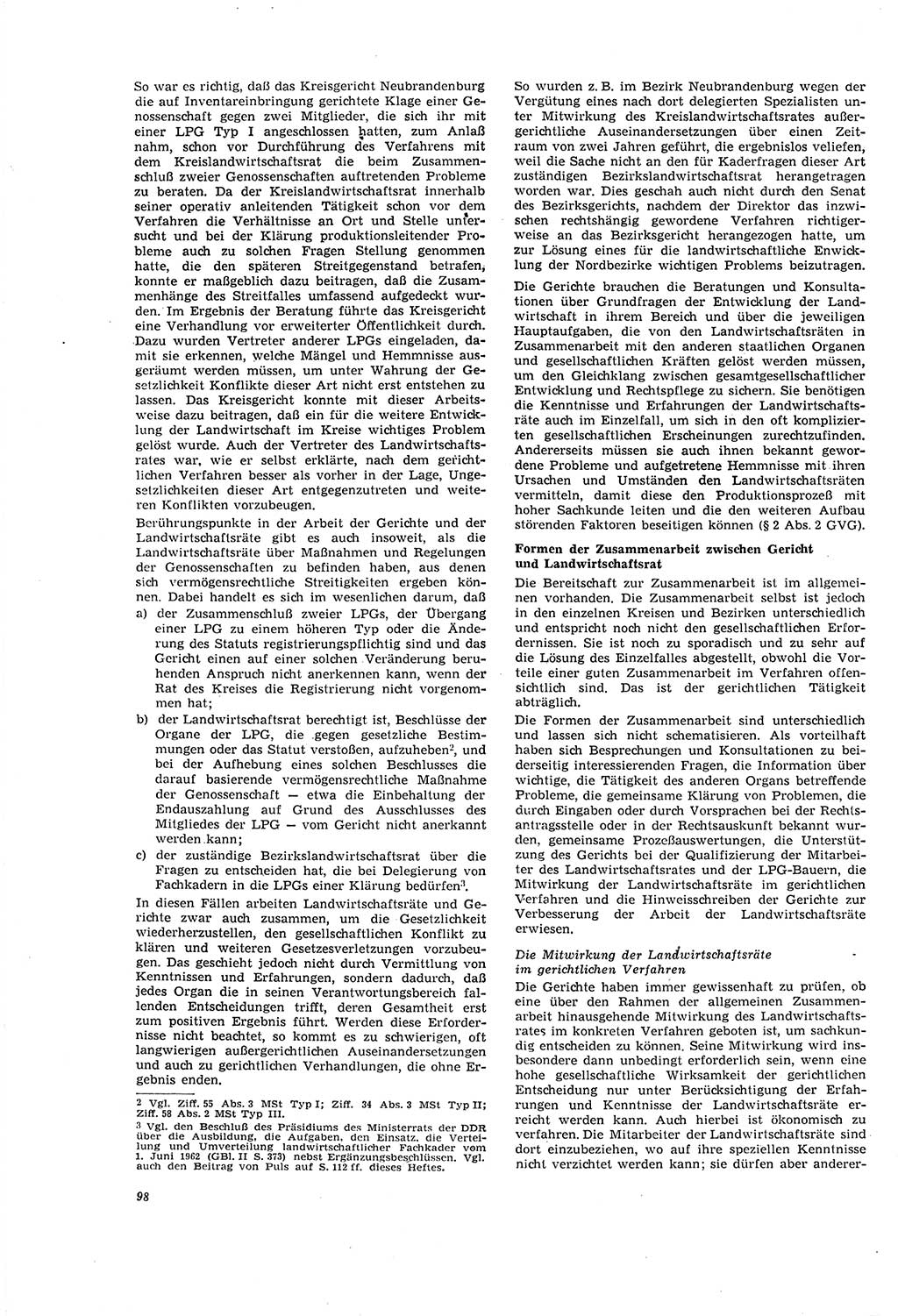 Neue Justiz (NJ), Zeitschrift für Recht und Rechtswissenschaft [Deutsche Demokratische Republik (DDR)], 20. Jahrgang 1966, Seite 98 (NJ DDR 1966, S. 98)