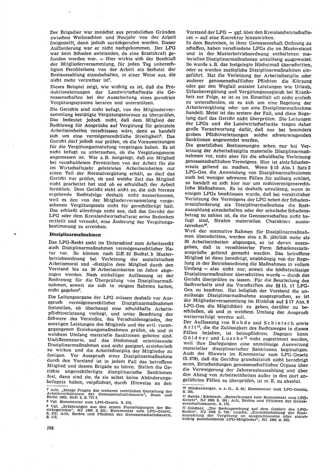 Neue Justiz (NJ), Zeitschrift für Recht und Rechtswissenschaft [Deutsche Demokratische Republik (DDR)], 20. Jahrgang 1966, Seite 108 (NJ DDR 1966, S. 108)