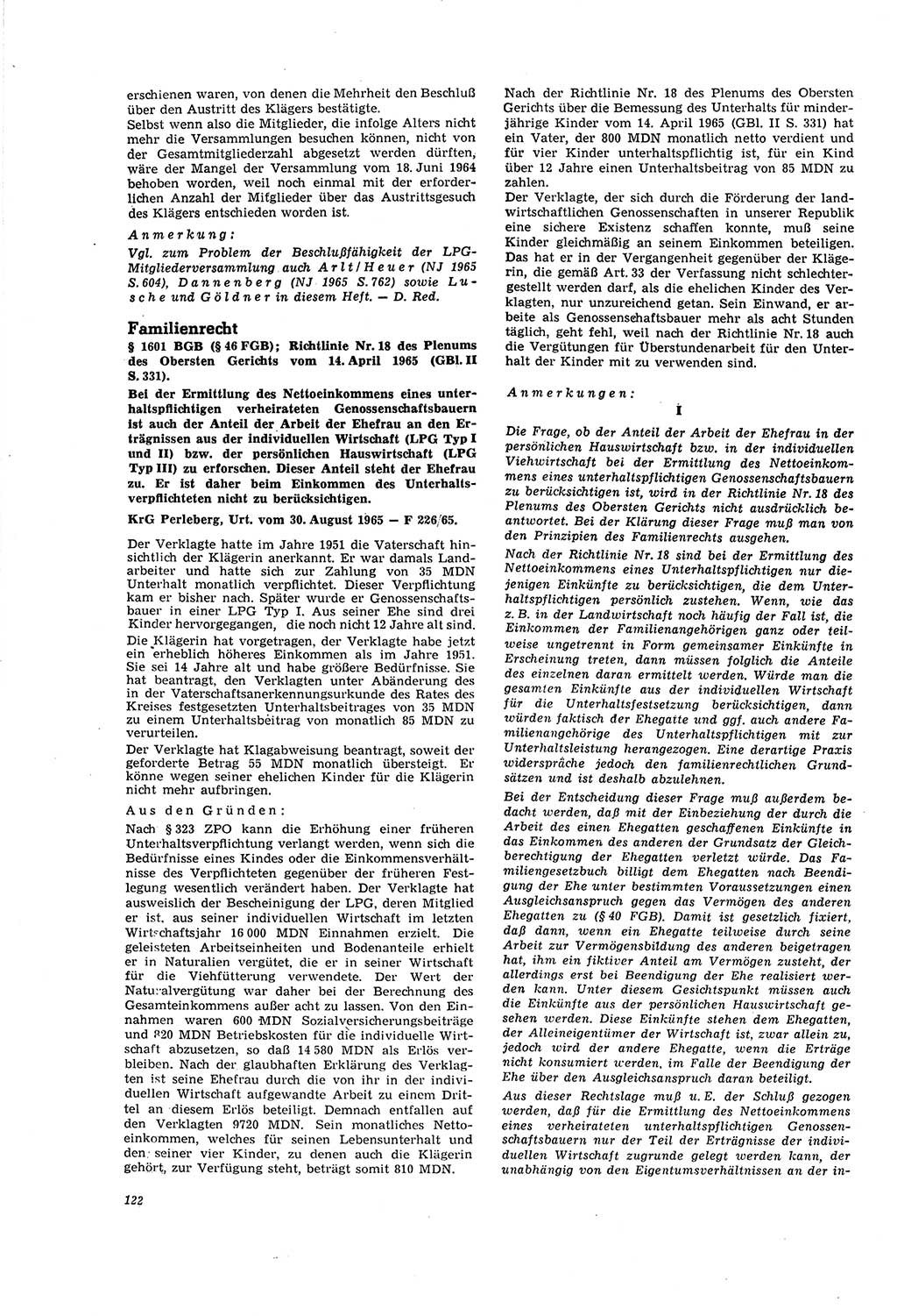 Neue Justiz (NJ), Zeitschrift für Recht und Rechtswissenschaft [Deutsche Demokratische Republik (DDR)], 20. Jahrgang 1966, Seite 122 (NJ DDR 1966, S. 122)
