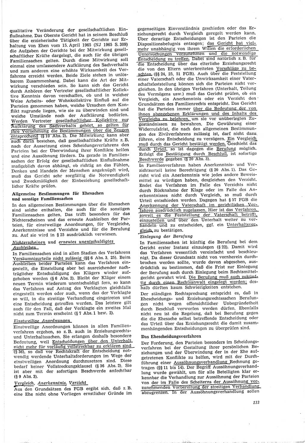 Neue Justiz (NJ), Zeitschrift für Recht und Rechtswissenschaft [Deutsche Demokratische Republik (DDR)], 20. Jahrgang 1966, Seite 133 (NJ DDR 1966, S. 133)