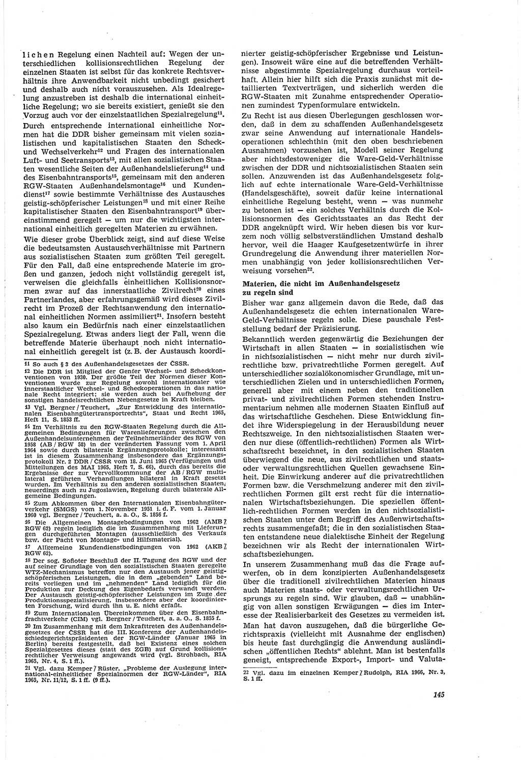 Neue Justiz (NJ), Zeitschrift für Recht und Rechtswissenschaft [Deutsche Demokratische Republik (DDR)], 20. Jahrgang 1966, Seite 145 (NJ DDR 1966, S. 145)