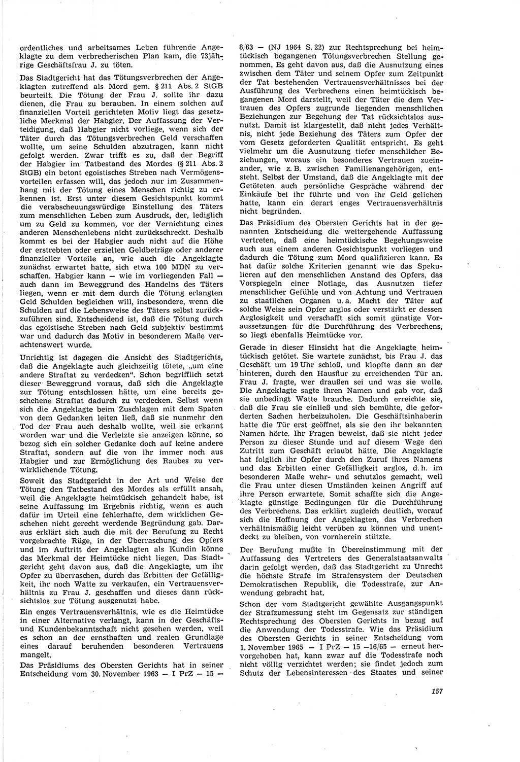 Neue Justiz (NJ), Zeitschrift für Recht und Rechtswissenschaft [Deutsche Demokratische Republik (DDR)], 20. Jahrgang 1966, Seite 157 (NJ DDR 1966, S. 157)