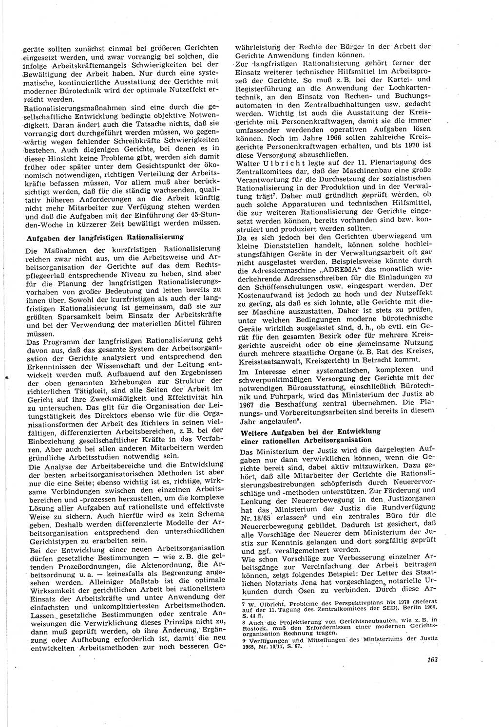 Neue Justiz (NJ), Zeitschrift für Recht und Rechtswissenschaft [Deutsche Demokratische Republik (DDR)], 20. Jahrgang 1966, Seite 163 (NJ DDR 1966, S. 163)