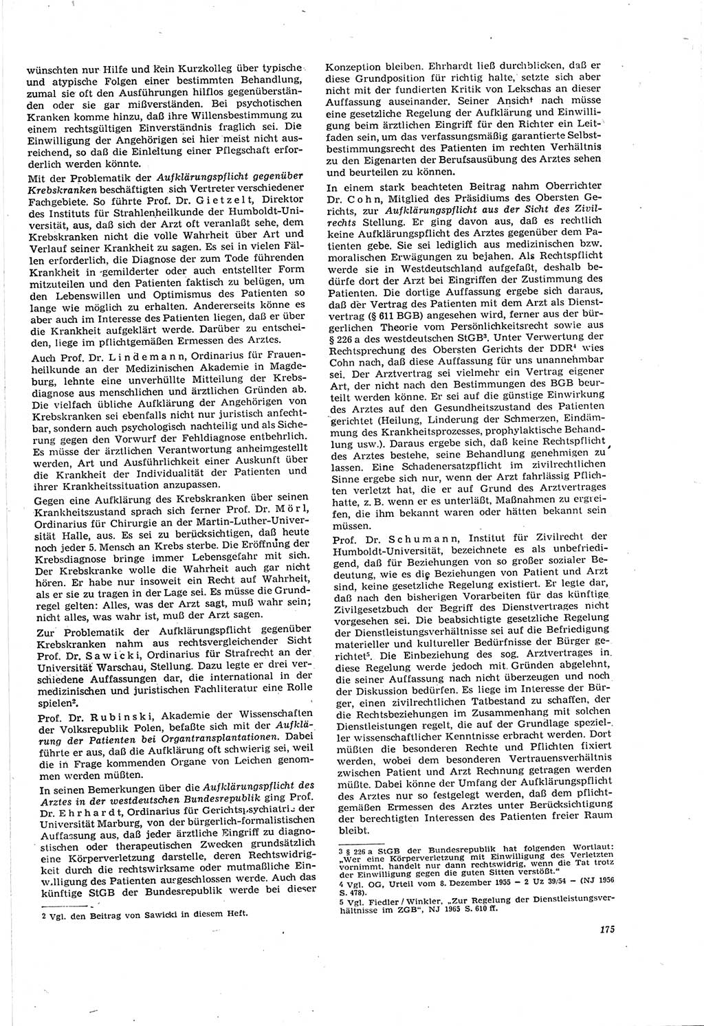 Neue Justiz (NJ), Zeitschrift für Recht und Rechtswissenschaft [Deutsche Demokratische Republik (DDR)], 20. Jahrgang 1966, Seite 175 (NJ DDR 1966, S. 175)