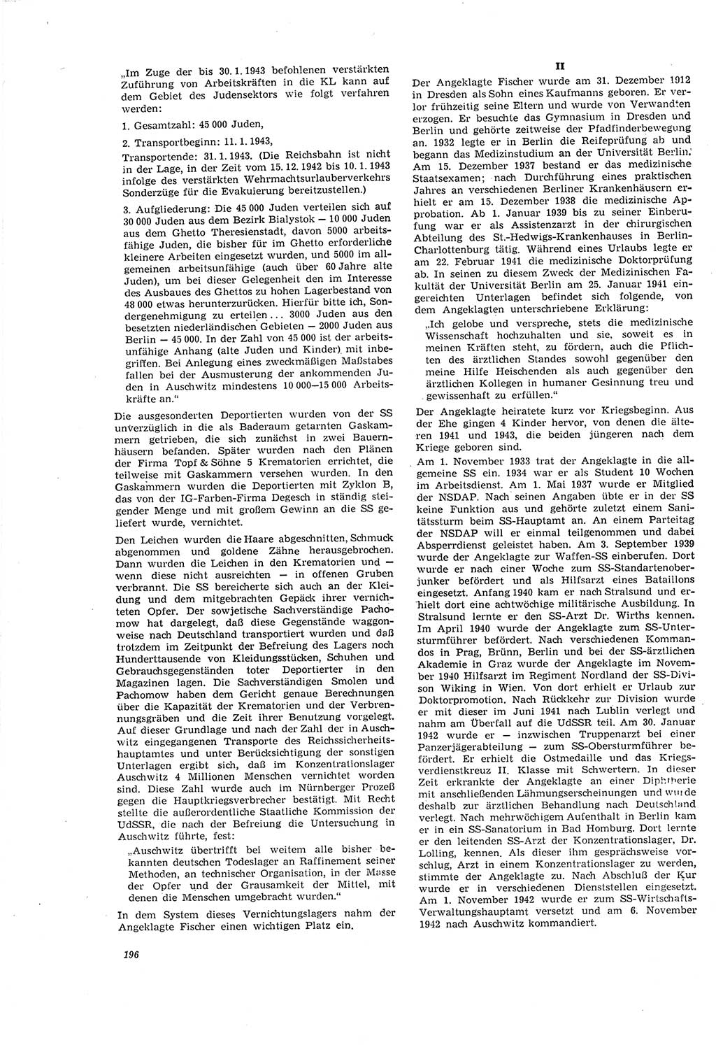 Neue Justiz (NJ), Zeitschrift für Recht und Rechtswissenschaft [Deutsche Demokratische Republik (DDR)], 20. Jahrgang 1966, Seite 196 (NJ DDR 1966, S. 196)