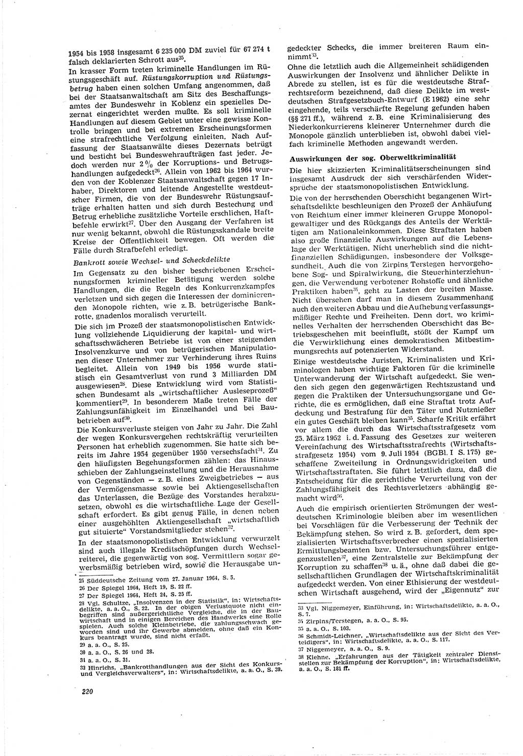 Neue Justiz (NJ), Zeitschrift für Recht und Rechtswissenschaft [Deutsche Demokratische Republik (DDR)], 20. Jahrgang 1966, Seite 220 (NJ DDR 1966, S. 220)