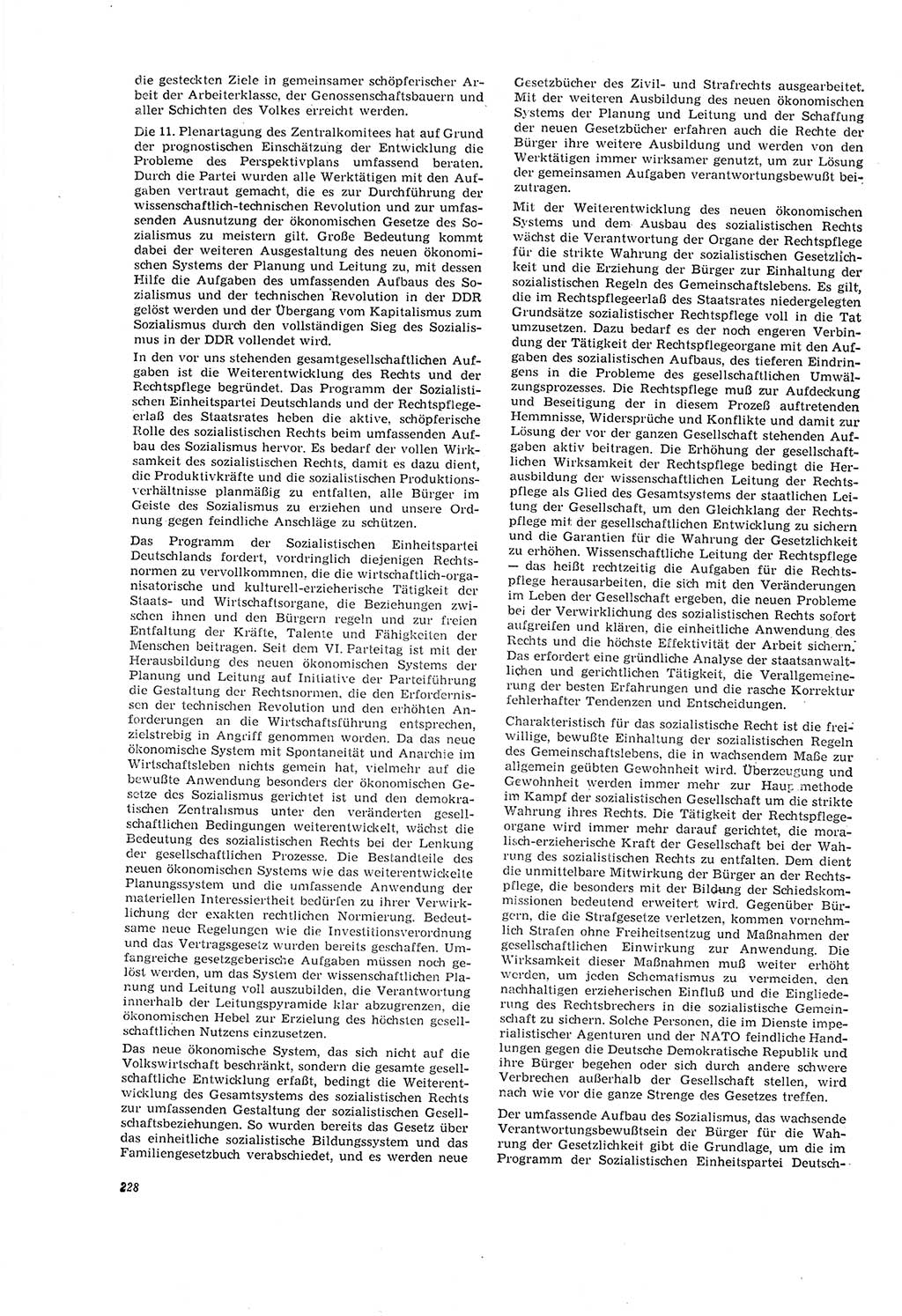 Neue Justiz (NJ), Zeitschrift für Recht und Rechtswissenschaft [Deutsche Demokratische Republik (DDR)], 20. Jahrgang 1966, Seite 228 (NJ DDR 1966, S. 228)