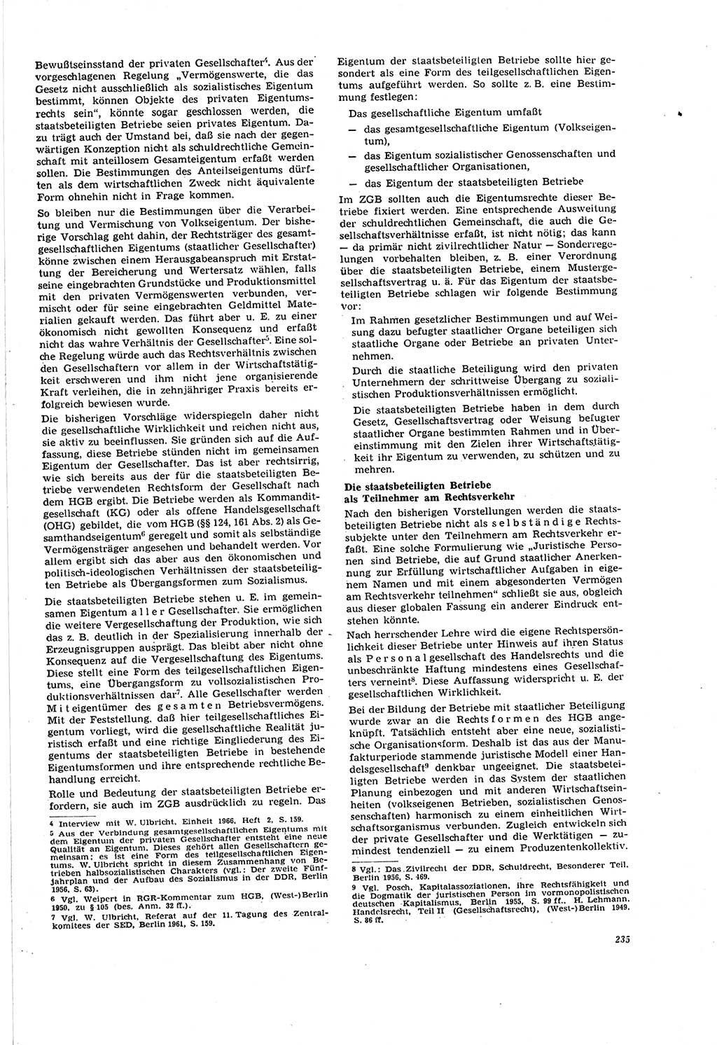 Neue Justiz (NJ), Zeitschrift für Recht und Rechtswissenschaft [Deutsche Demokratische Republik (DDR)], 20. Jahrgang 1966, Seite 235 (NJ DDR 1966, S. 235)