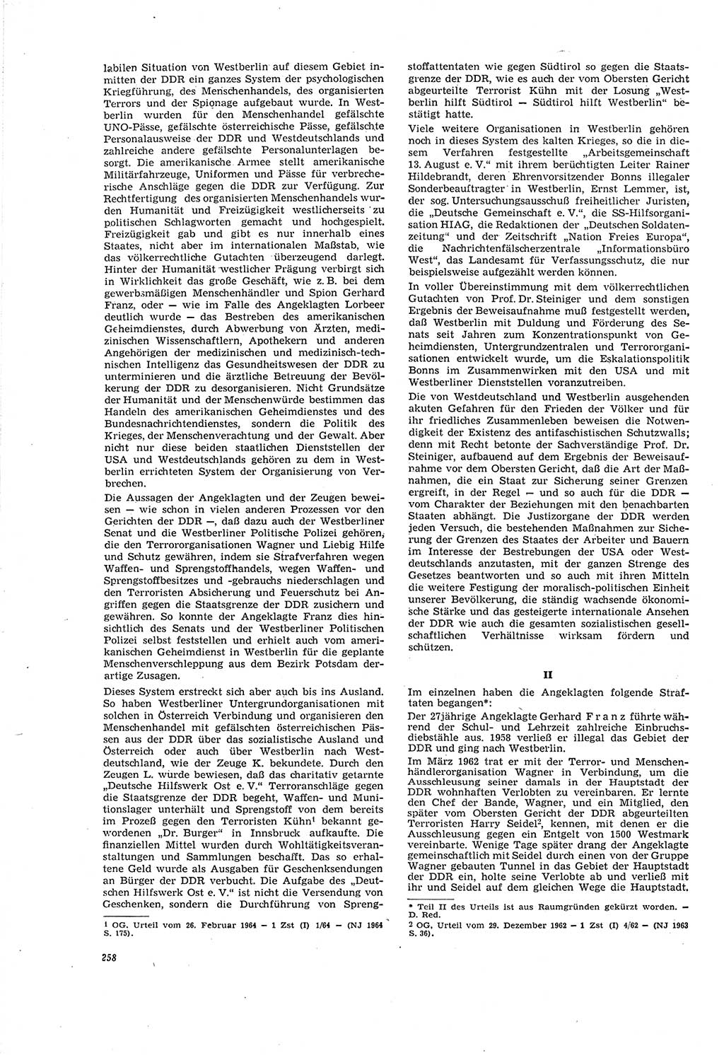 Neue Justiz (NJ), Zeitschrift für Recht und Rechtswissenschaft [Deutsche Demokratische Republik (DDR)], 20. Jahrgang 1966, Seite 258 (NJ DDR 1966, S. 258)