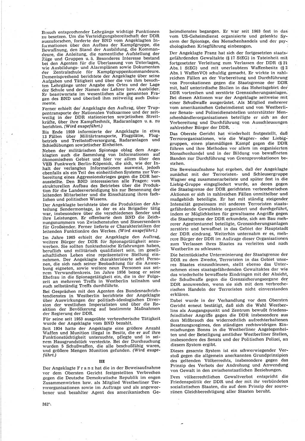 Neue Justiz (NJ), Zeitschrift für Recht und Rechtswissenschaft [Deutsche Demokratische Republik (DDR)], 20. Jahrgang 1966, Seite 262 (NJ DDR 1966, S. 262)
