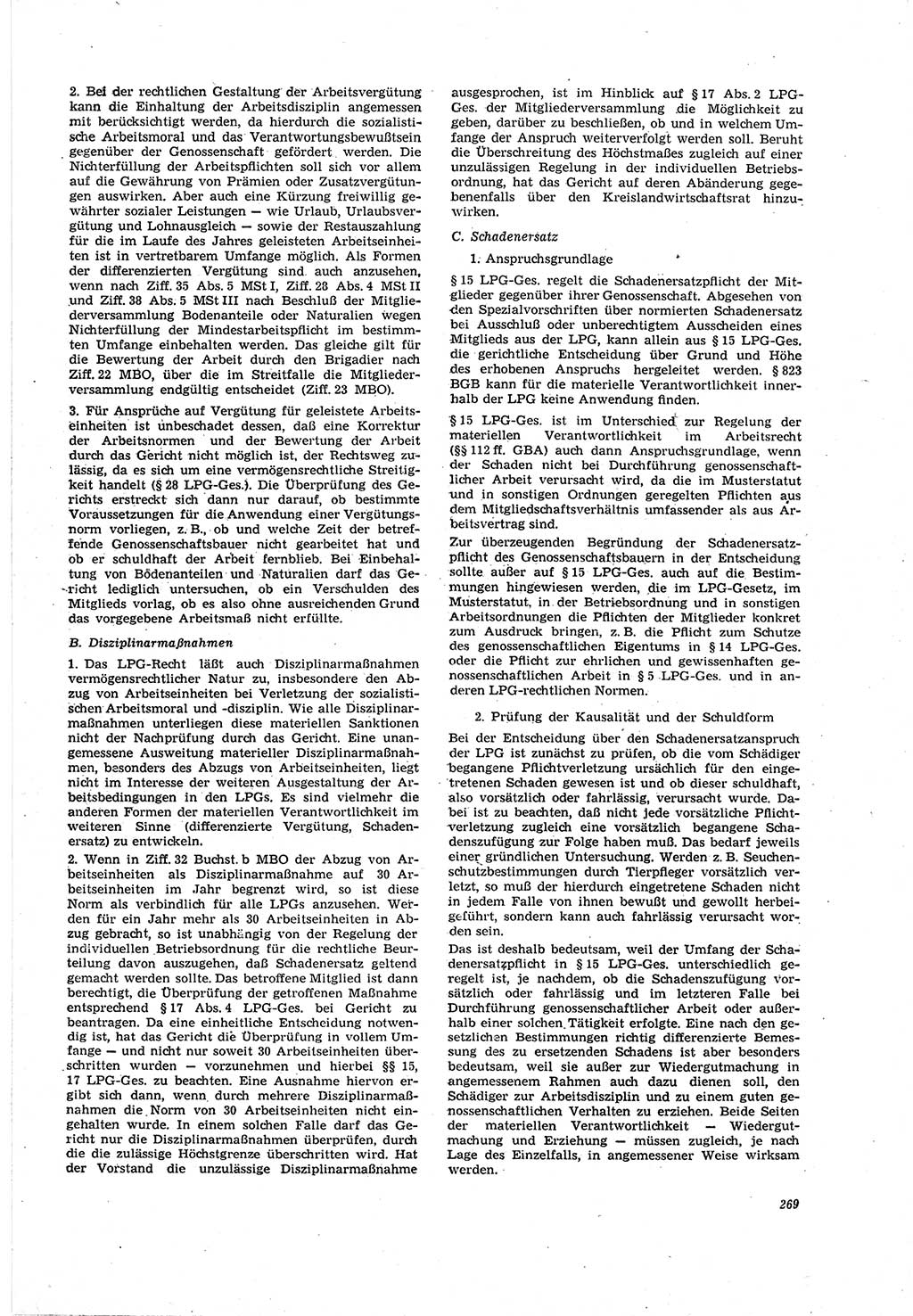 Neue Justiz (NJ), Zeitschrift für Recht und Rechtswissenschaft [Deutsche Demokratische Republik (DDR)], 20. Jahrgang 1966, Seite 269 (NJ DDR 1966, S. 269)