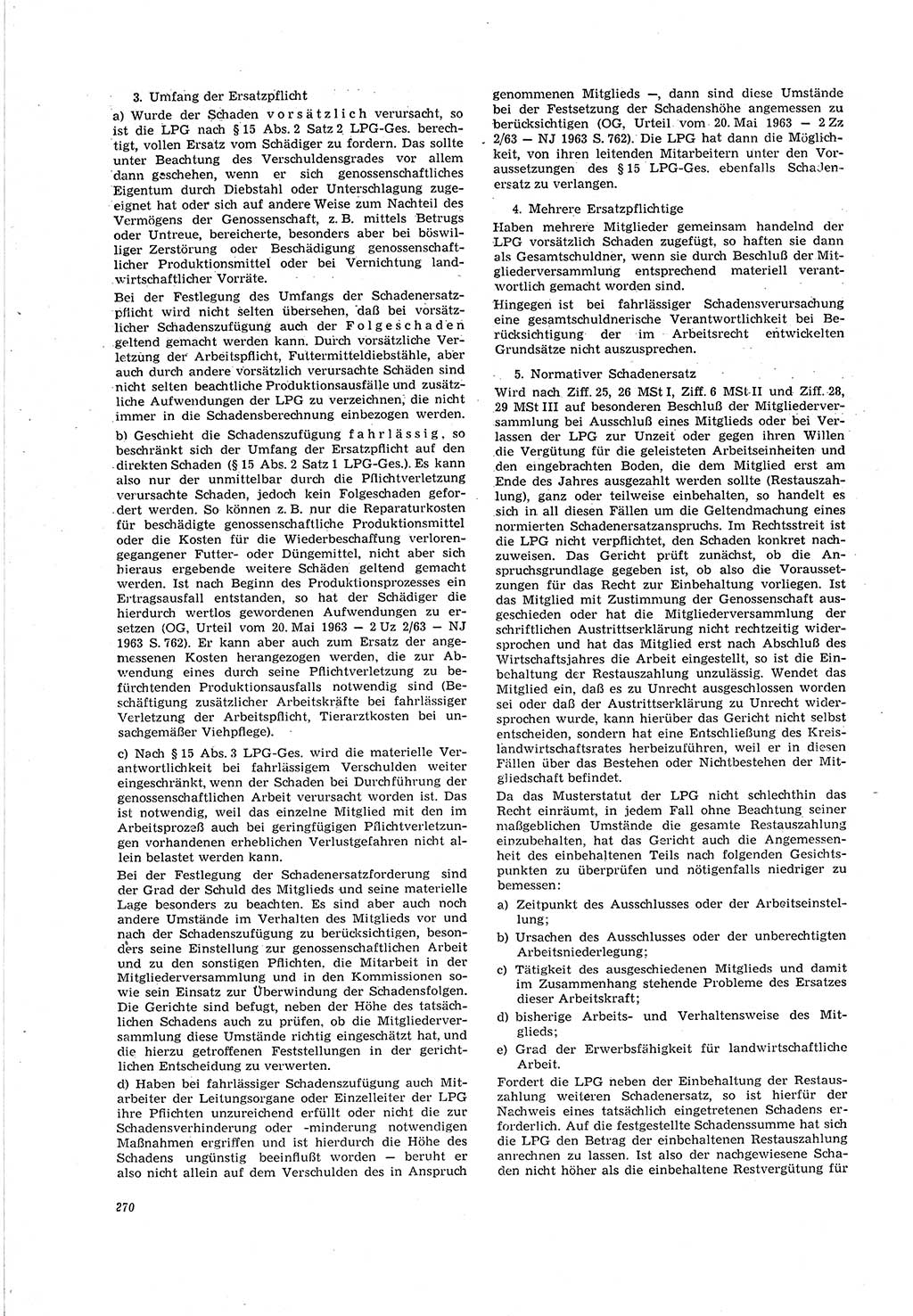 Neue Justiz (NJ), Zeitschrift für Recht und Rechtswissenschaft [Deutsche Demokratische Republik (DDR)], 20. Jahrgang 1966, Seite 270 (NJ DDR 1966, S. 270)