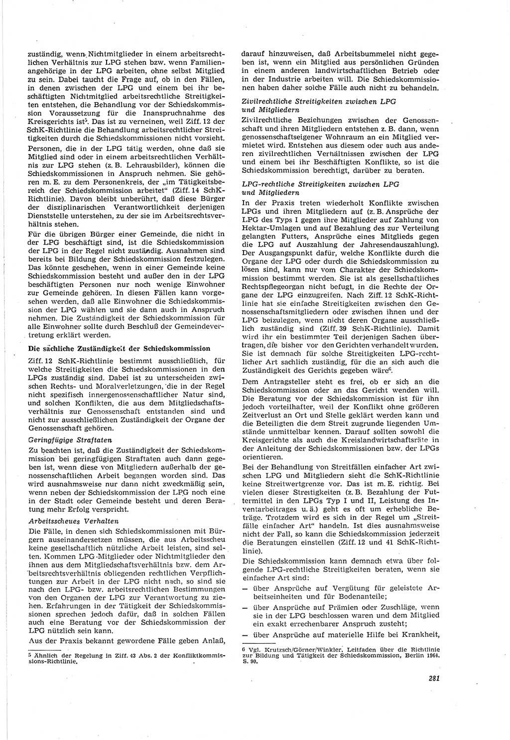 Neue Justiz (NJ), Zeitschrift für Recht und Rechtswissenschaft [Deutsche Demokratische Republik (DDR)], 20. Jahrgang 1966, Seite 281 (NJ DDR 1966, S. 281)