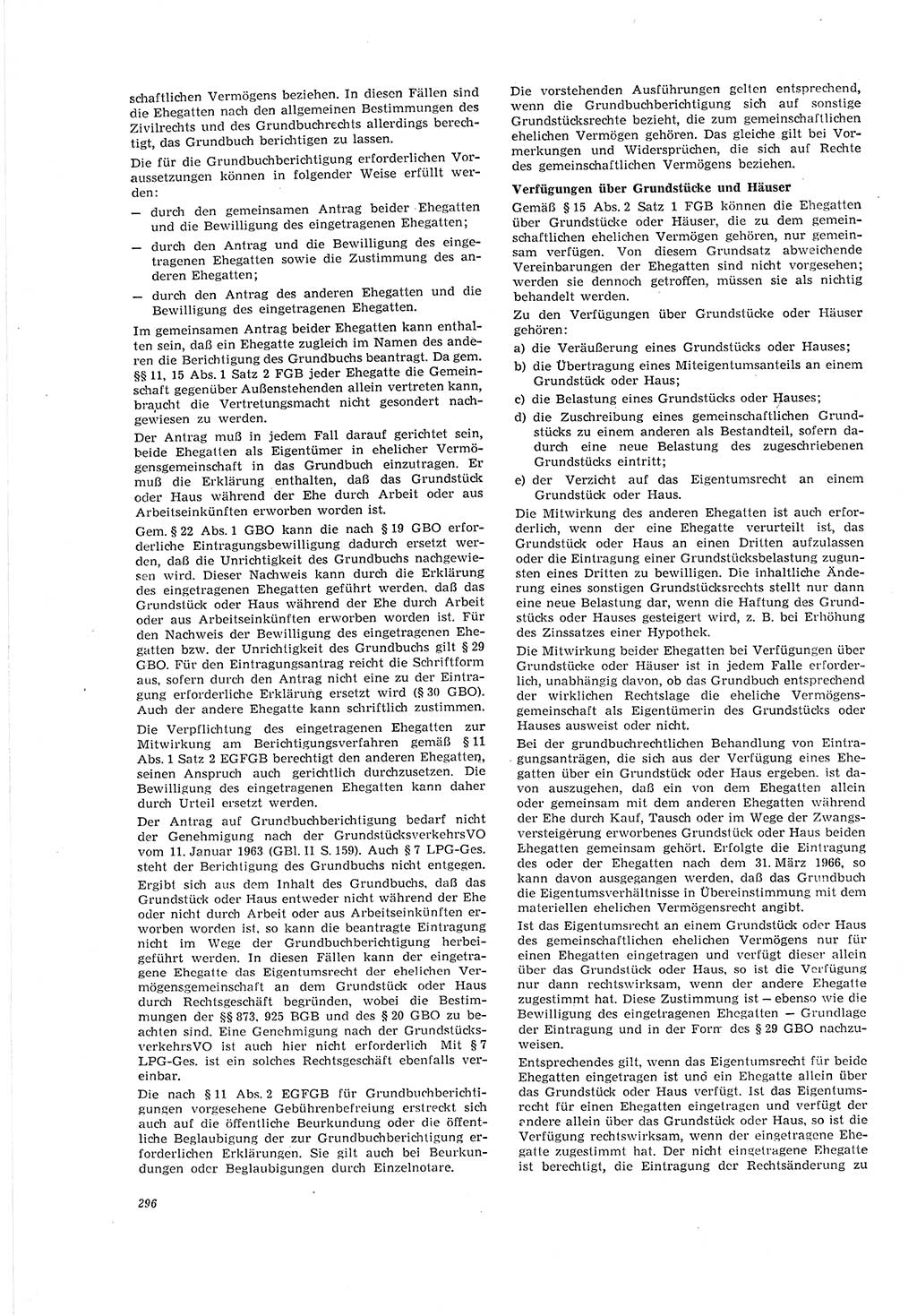 Neue Justiz (NJ), Zeitschrift für Recht und Rechtswissenschaft [Deutsche Demokratische Republik (DDR)], 20. Jahrgang 1966, Seite 296 (NJ DDR 1966, S. 296)
