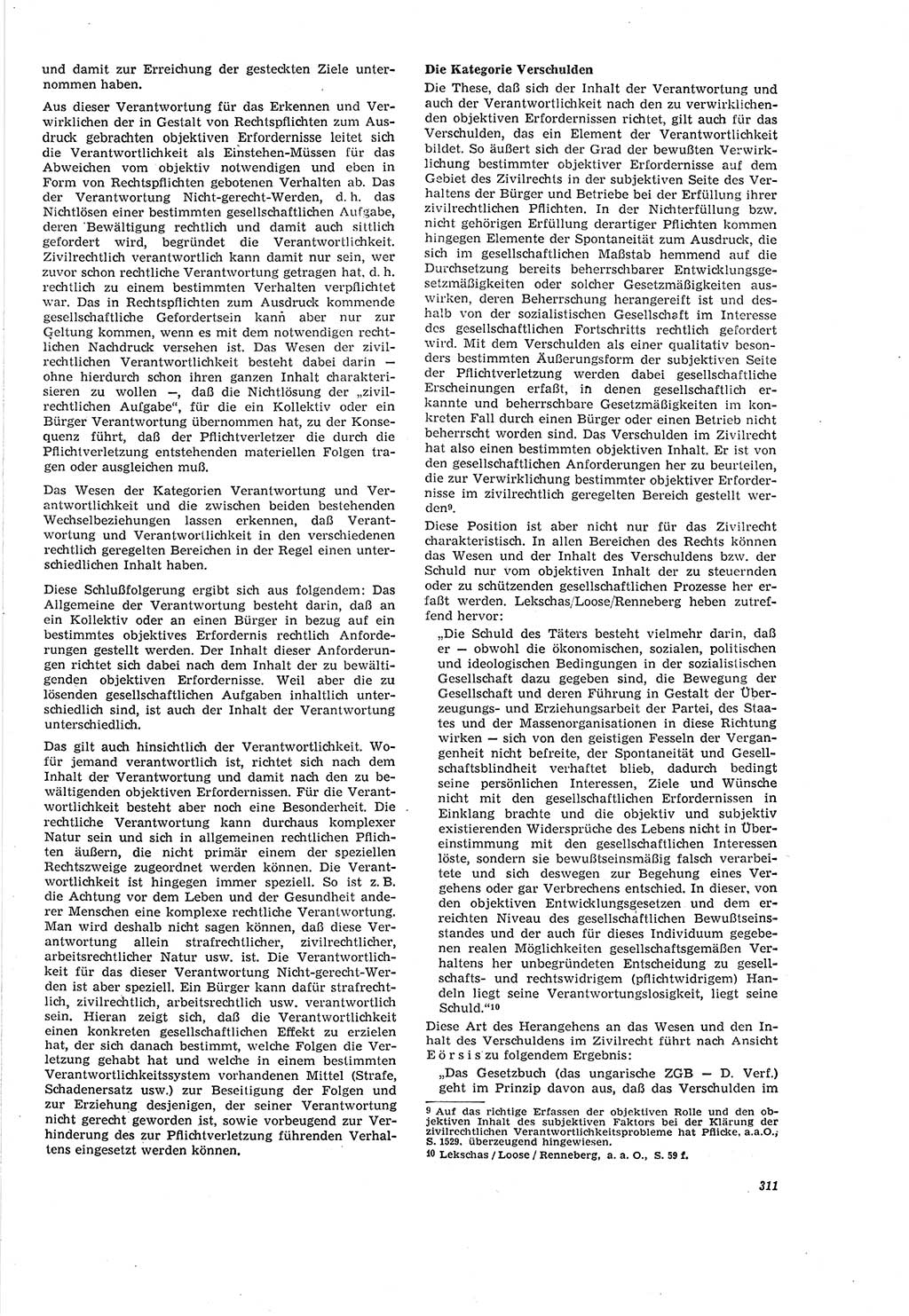 Neue Justiz (NJ), Zeitschrift für Recht und Rechtswissenschaft [Deutsche Demokratische Republik (DDR)], 20. Jahrgang 1966, Seite 311 (NJ DDR 1966, S. 311)