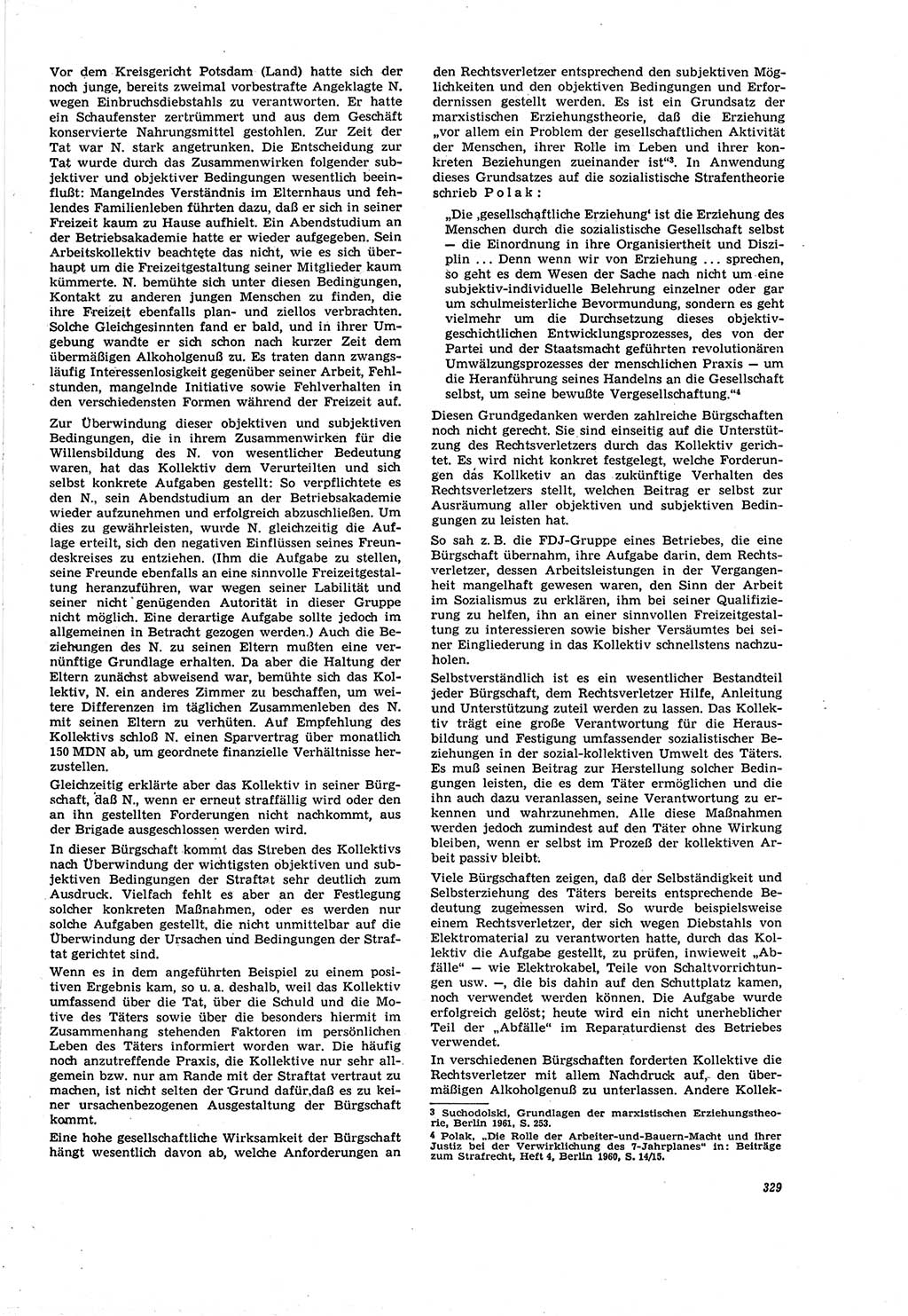 Neue Justiz (NJ), Zeitschrift für Recht und Rechtswissenschaft [Deutsche Demokratische Republik (DDR)], 20. Jahrgang 1966, Seite 329 (NJ DDR 1966, S. 329)