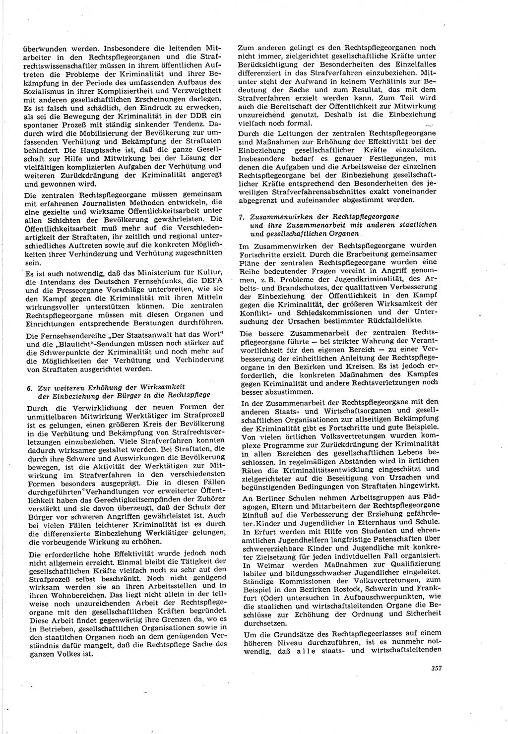 Neue Justiz (NJ), Zeitschrift für Recht und Rechtswissenschaft [Deutsche Demokratische Republik (DDR)], 20. Jahrgang 1966, Seite 357 (NJ DDR 1966, S. 357)