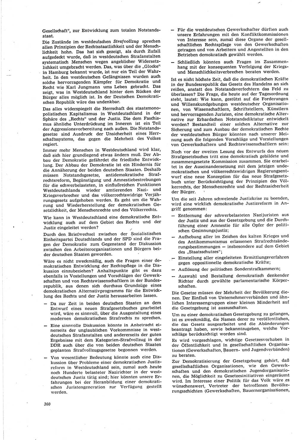 Neue Justiz (NJ), Zeitschrift für Recht und Rechtswissenschaft [Deutsche Demokratische Republik (DDR)], 20. Jahrgang 1966, Seite 360 (NJ DDR 1966, S. 360)