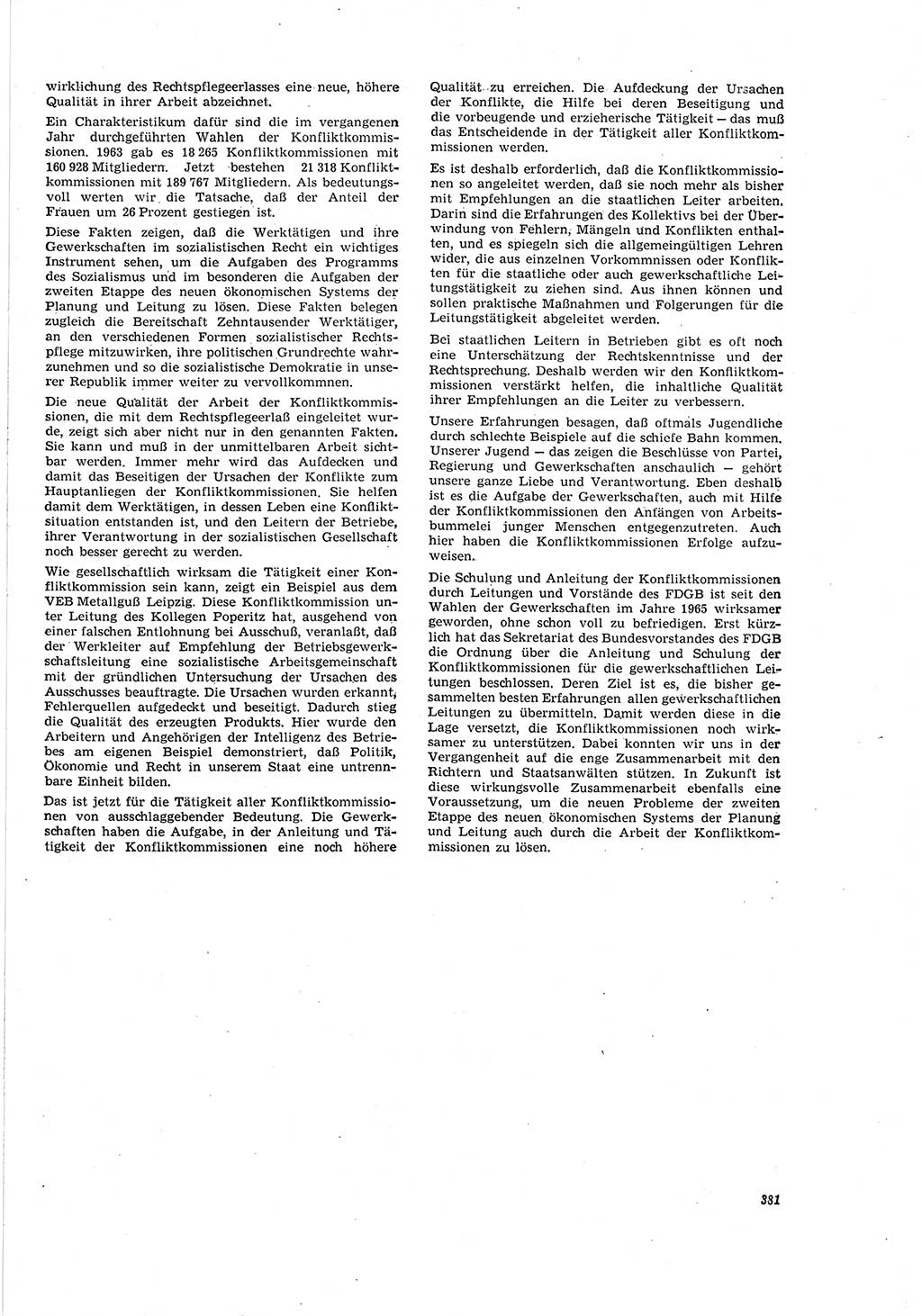 Neue Justiz (NJ), Zeitschrift für Recht und Rechtswissenschaft [Deutsche Demokratische Republik (DDR)], 20. Jahrgang 1966, Seite 381 (NJ DDR 1966, S. 381)