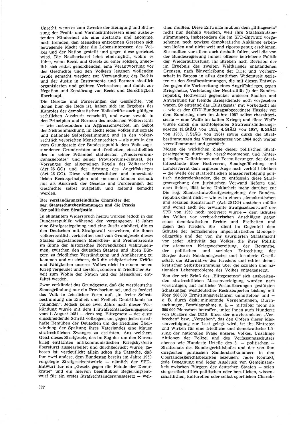 Neue Justiz (NJ), Zeitschrift für Recht und Rechtswissenschaft [Deutsche Demokratische Republik (DDR)], 20. Jahrgang 1966, Seite 392 (NJ DDR 1966, S. 392)