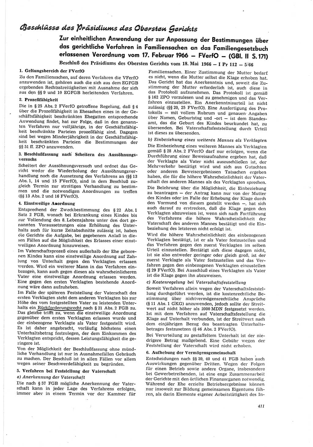 Neue Justiz (NJ), Zeitschrift für Recht und Rechtswissenschaft [Deutsche Demokratische Republik (DDR)], 20. Jahrgang 1966, Seite 411 (NJ DDR 1966, S. 411)