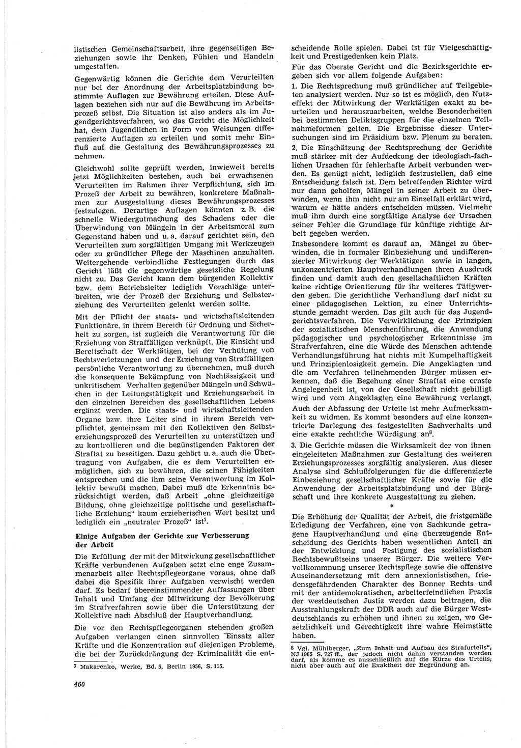 Neue Justiz (NJ), Zeitschrift für Recht und Rechtswissenschaft [Deutsche Demokratische Republik (DDR)], 20. Jahrgang 1966, Seite 460 (NJ DDR 1966, S. 460)