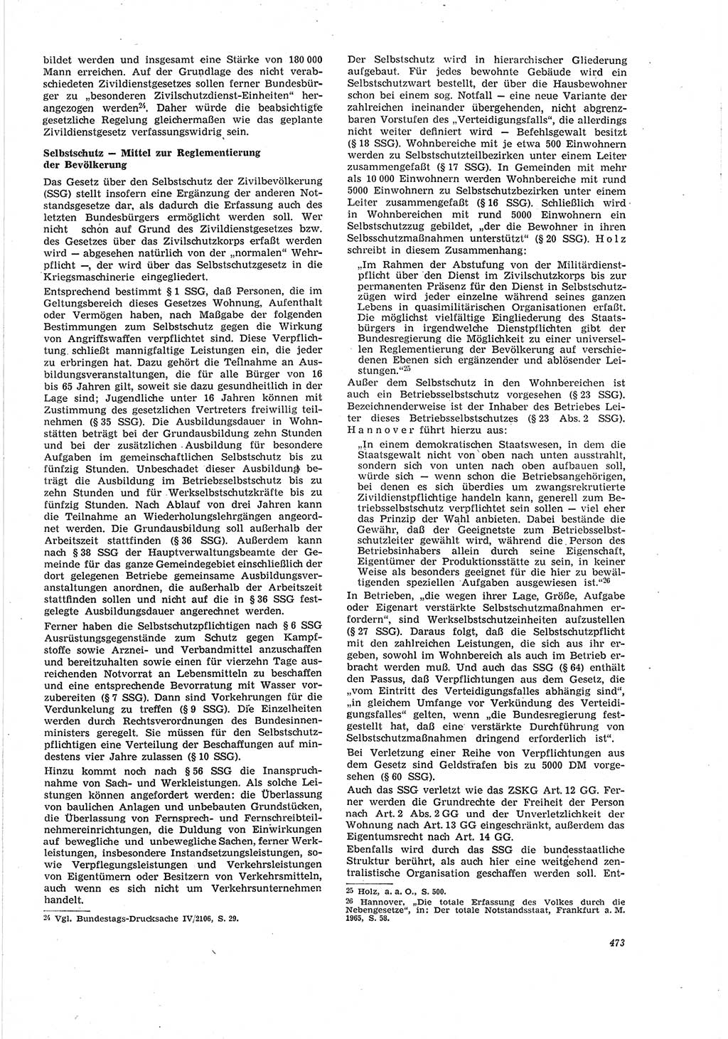 Neue Justiz (NJ), Zeitschrift für Recht und Rechtswissenschaft [Deutsche Demokratische Republik (DDR)], 20. Jahrgang 1966, Seite 473 (NJ DDR 1966, S. 473)