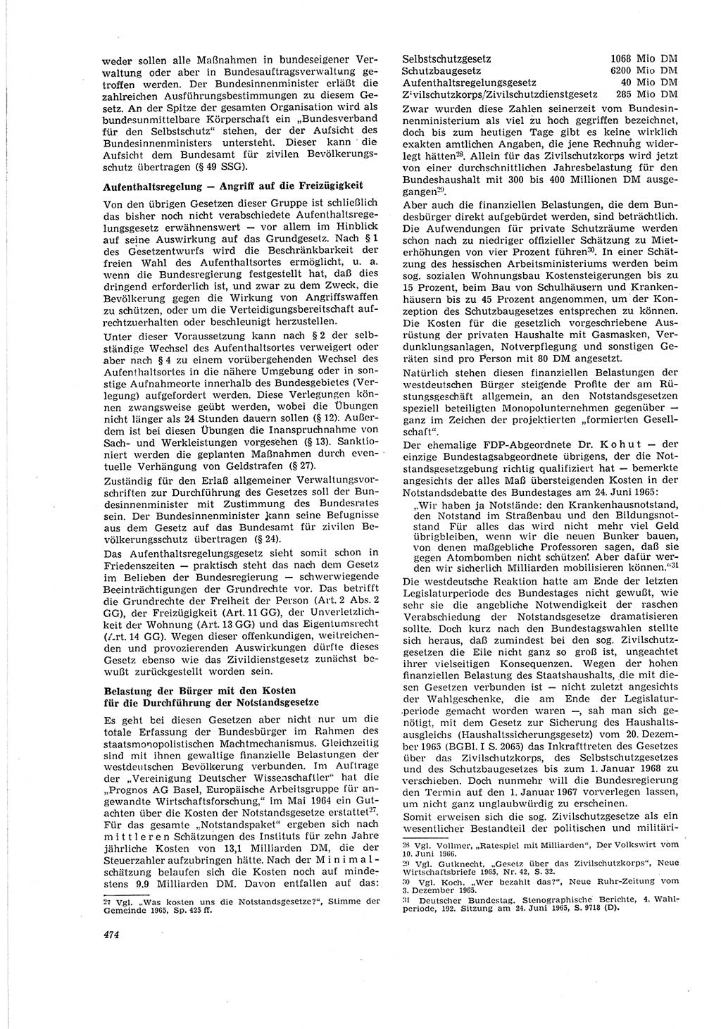 Neue Justiz (NJ), Zeitschrift für Recht und Rechtswissenschaft [Deutsche Demokratische Republik (DDR)], 20. Jahrgang 1966, Seite 474 (NJ DDR 1966, S. 474)