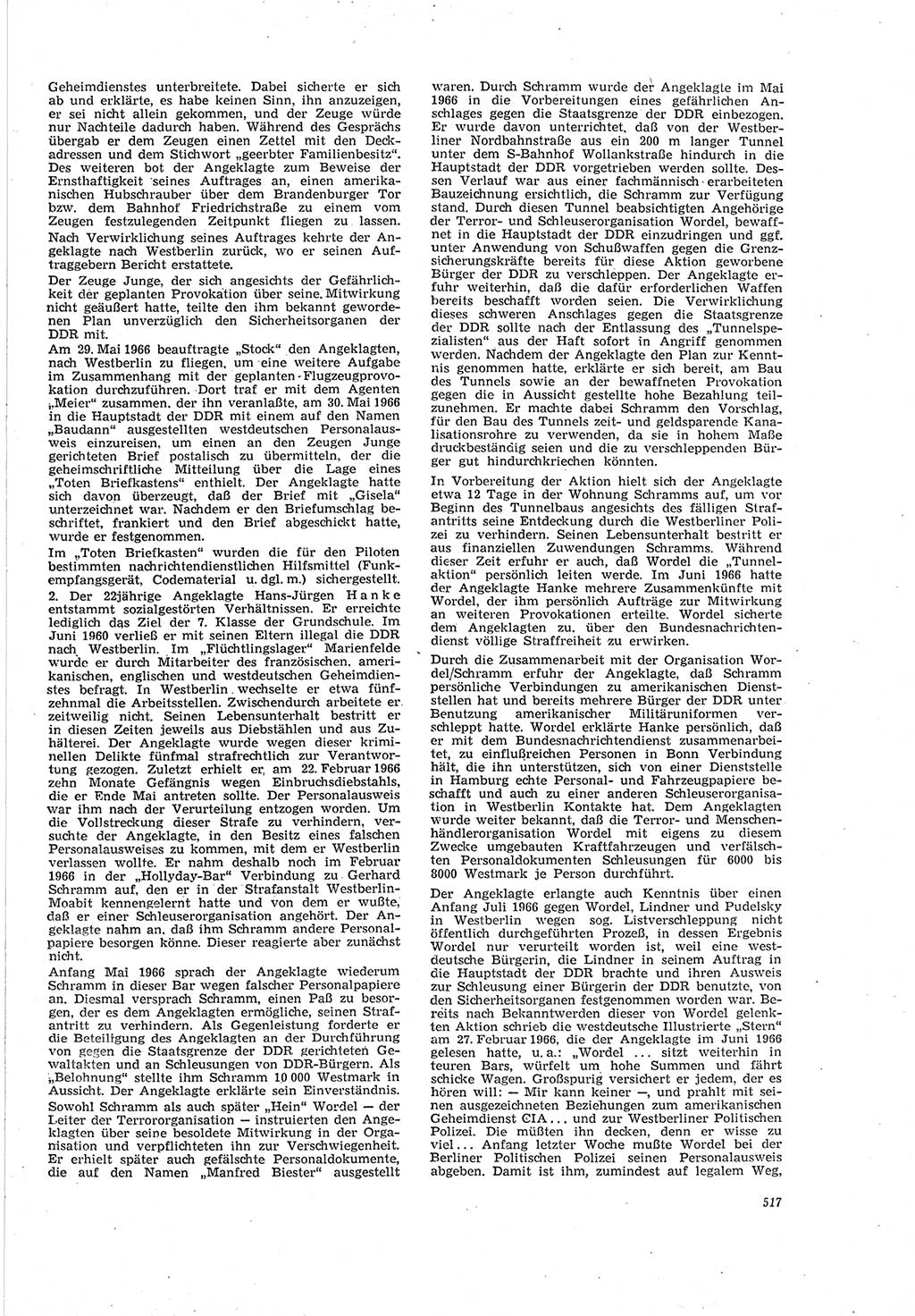 Neue Justiz (NJ), Zeitschrift für Recht und Rechtswissenschaft [Deutsche Demokratische Republik (DDR)], 20. Jahrgang 1966, Seite 517 (NJ DDR 1966, S. 517)