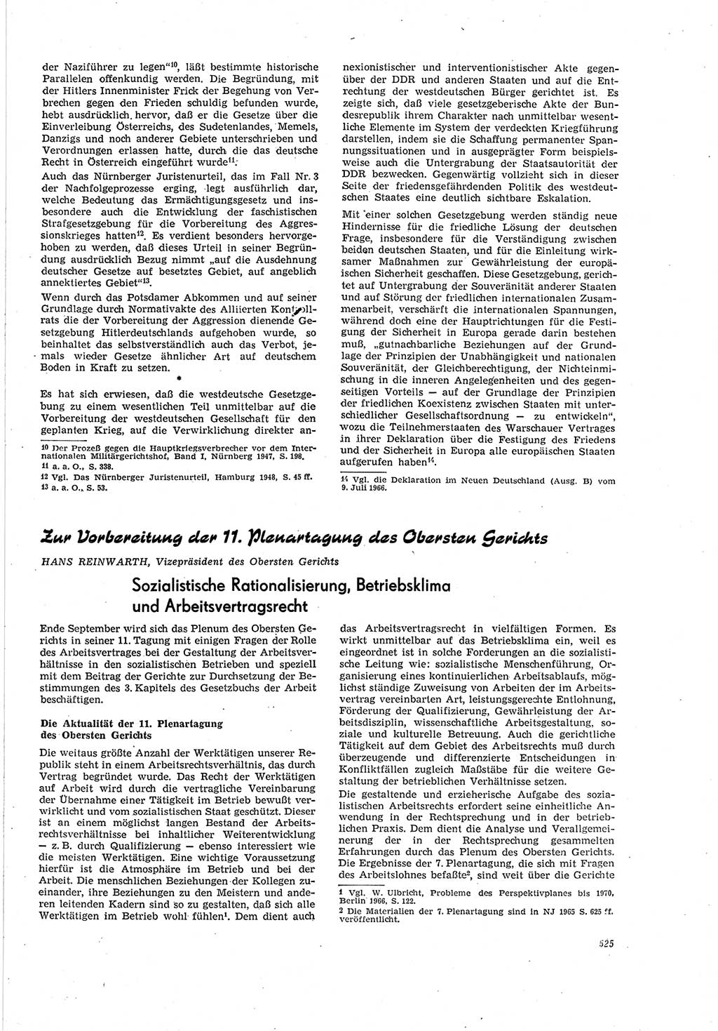 Neue Justiz (NJ), Zeitschrift für Recht und Rechtswissenschaft [Deutsche Demokratische Republik (DDR)], 20. Jahrgang 1966, Seite 525 (NJ DDR 1966, S. 525)