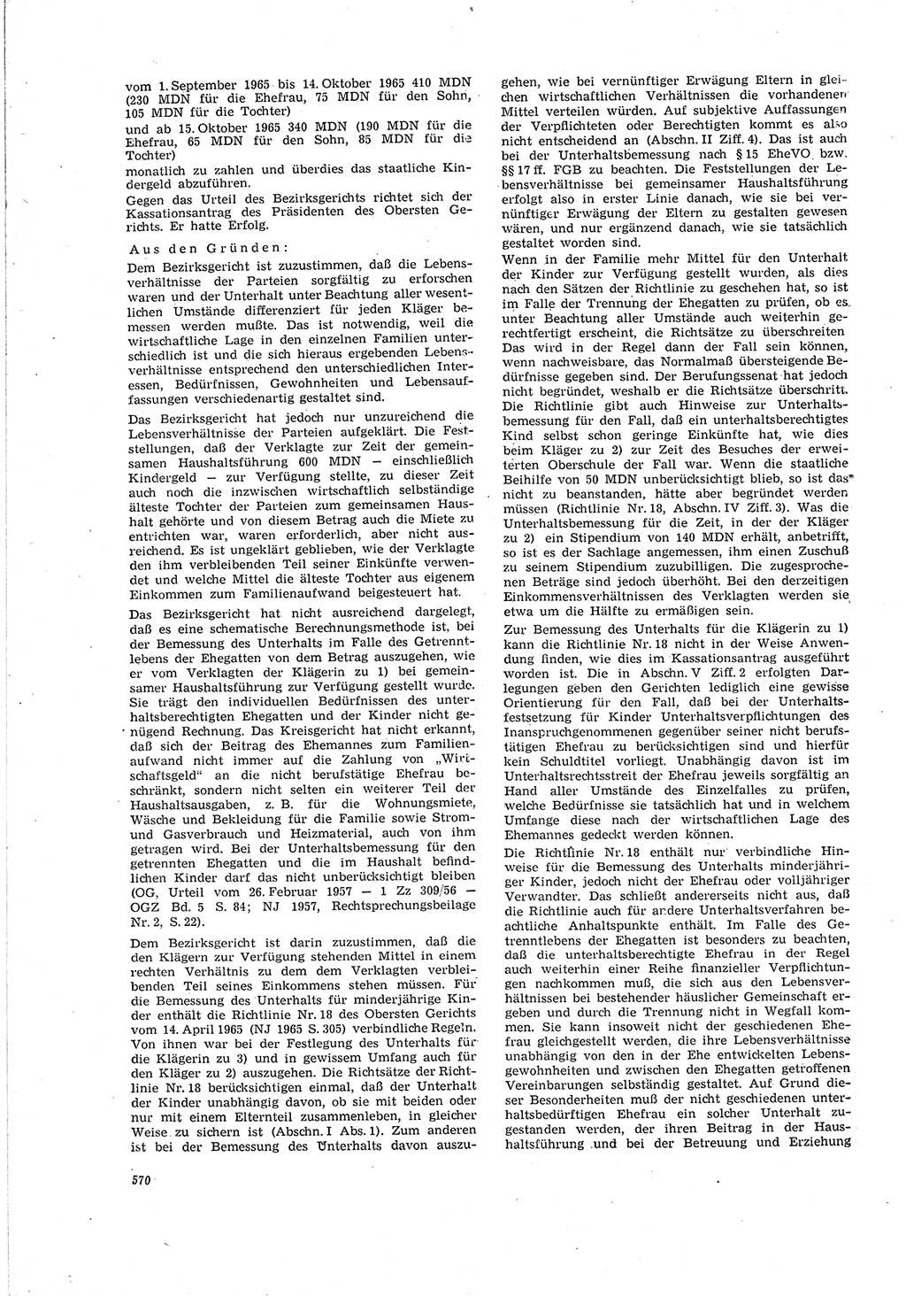 Neue Justiz (NJ), Zeitschrift für Recht und Rechtswissenschaft [Deutsche Demokratische Republik (DDR)], 20. Jahrgang 1966, Seite 570 (NJ DDR 1966, S. 570)