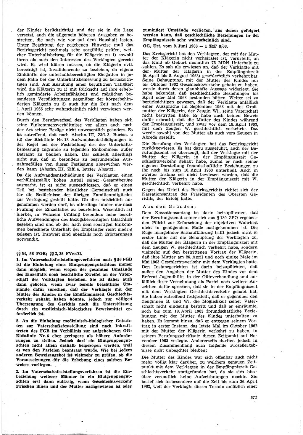 Neue Justiz (NJ), Zeitschrift für Recht und Rechtswissenschaft [Deutsche Demokratische Republik (DDR)], 20. Jahrgang 1966, Seite 571 (NJ DDR 1966, S. 571)