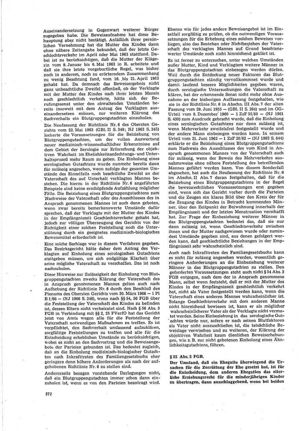 Neue Justiz (NJ), Zeitschrift für Recht und Rechtswissenschaft [Deutsche Demokratische Republik (DDR)], 20. Jahrgang 1966, Seite 572 (NJ DDR 1966, S. 572)