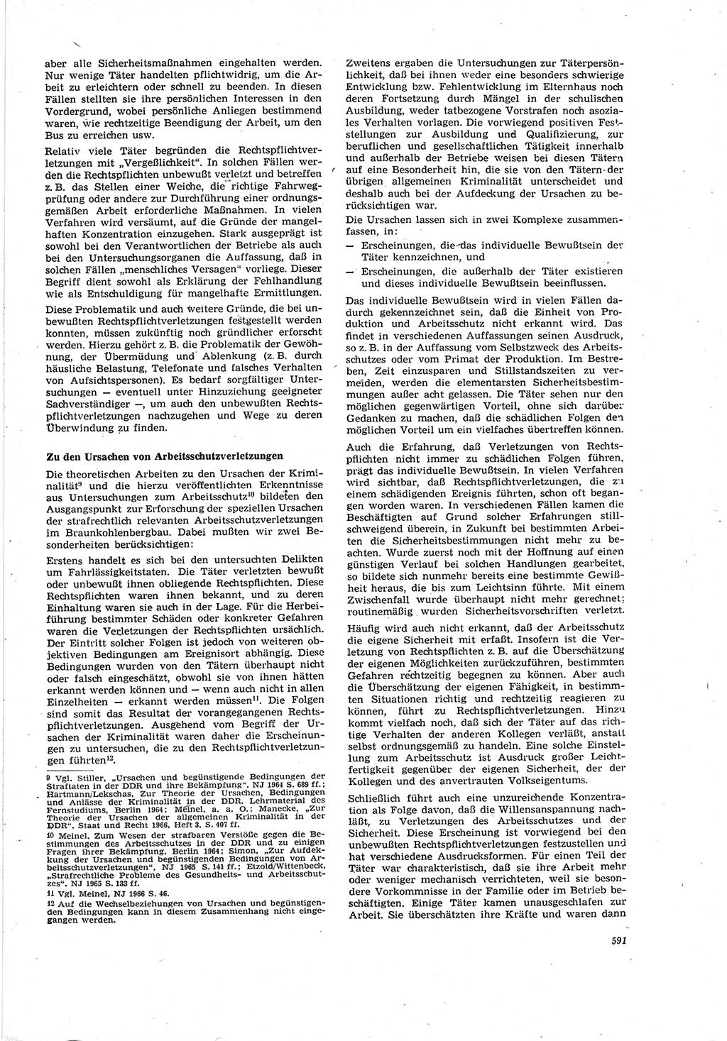 Neue Justiz (NJ), Zeitschrift für Recht und Rechtswissenschaft [Deutsche Demokratische Republik (DDR)], 20. Jahrgang 1966, Seite 591 (NJ DDR 1966, S. 591)