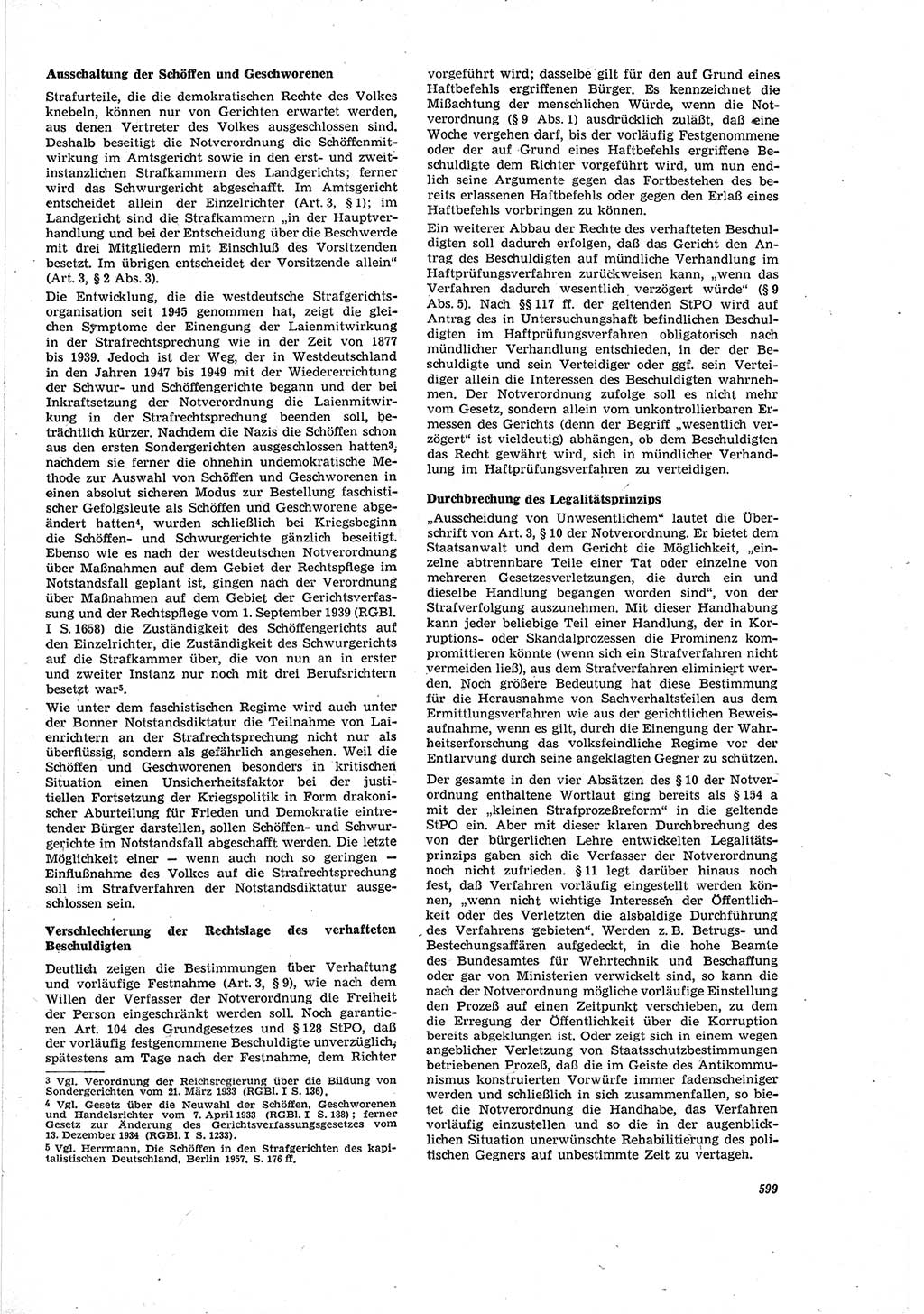 Neue Justiz (NJ), Zeitschrift für Recht und Rechtswissenschaft [Deutsche Demokratische Republik (DDR)], 20. Jahrgang 1966, Seite 599 (NJ DDR 1966, S. 599)