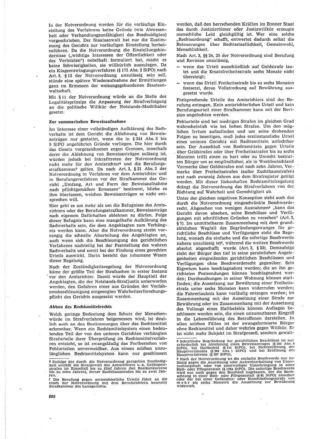 Neue Justiz (NJ), Zeitschrift für Recht und Rechtswissenschaft [Deutsche Demokratische Republik (DDR)], 20. Jahrgang 1966, Seite 600 (NJ DDR 1966, S. 600)