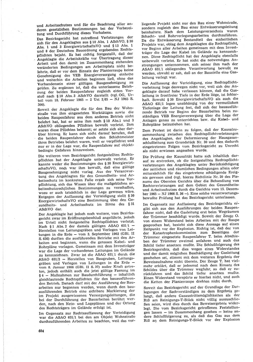 Neue Justiz (NJ), Zeitschrift für Recht und Rechtswissenschaft [Deutsche Demokratische Republik (DDR)], 20. Jahrgang 1966, Seite 604 (NJ DDR 1966, S. 604)