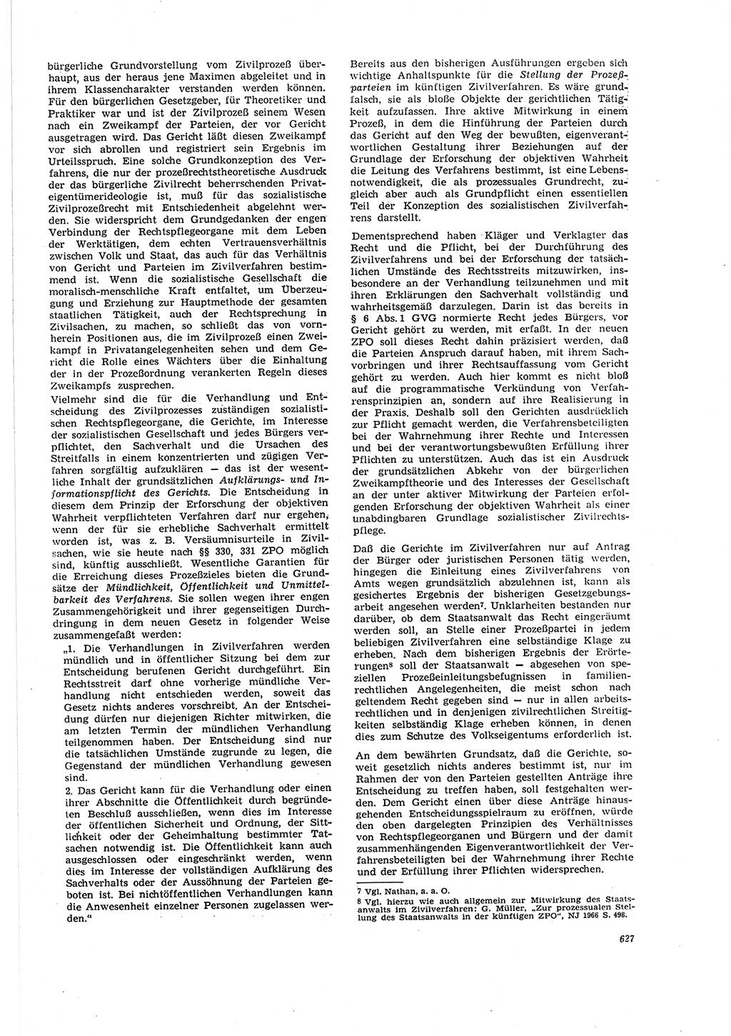 Neue Justiz (NJ), Zeitschrift für Recht und Rechtswissenschaft [Deutsche Demokratische Republik (DDR)], 20. Jahrgang 1966, Seite 627 (NJ DDR 1966, S. 627)