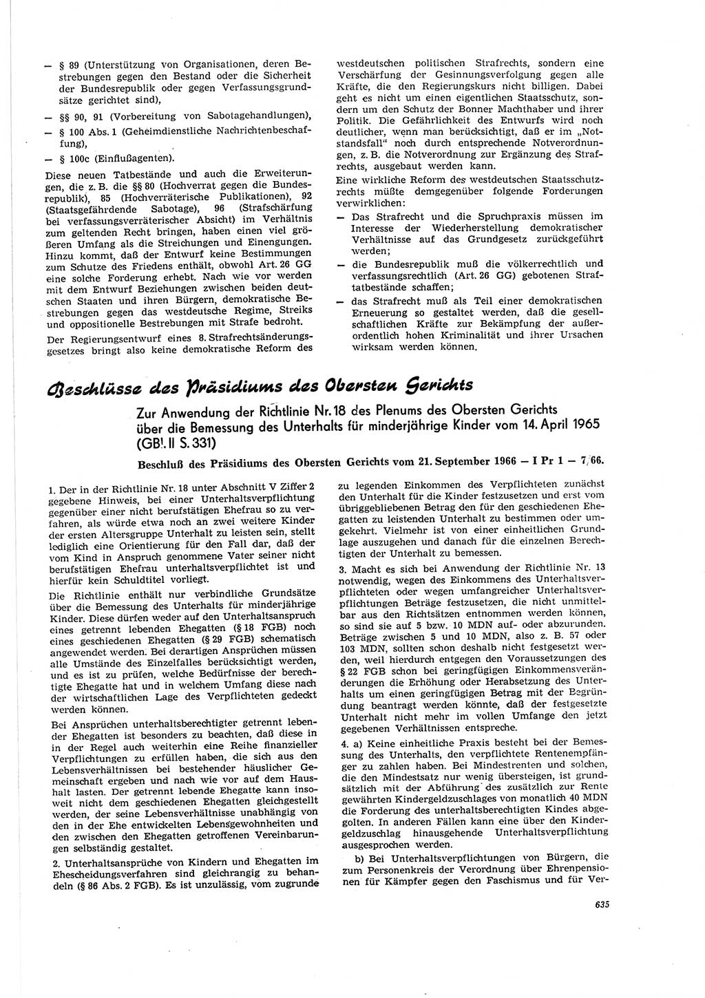 Neue Justiz (NJ), Zeitschrift für Recht und Rechtswissenschaft [Deutsche Demokratische Republik (DDR)], 20. Jahrgang 1966, Seite 635 (NJ DDR 1966, S. 635)