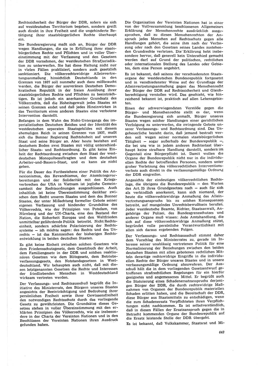 Neue Justiz (NJ), Zeitschrift für Recht und Rechtswissenschaft [Deutsche Demokratische Republik (DDR)], 20. Jahrgang 1966, Seite 643 (NJ DDR 1966, S. 643)
