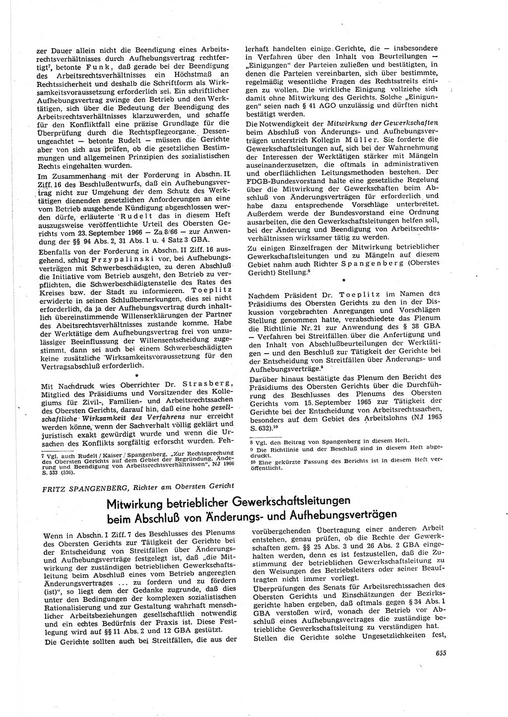 Neue Justiz (NJ), Zeitschrift für Recht und Rechtswissenschaft [Deutsche Demokratische Republik (DDR)], 20. Jahrgang 1966, Seite 655 (NJ DDR 1966, S. 655)