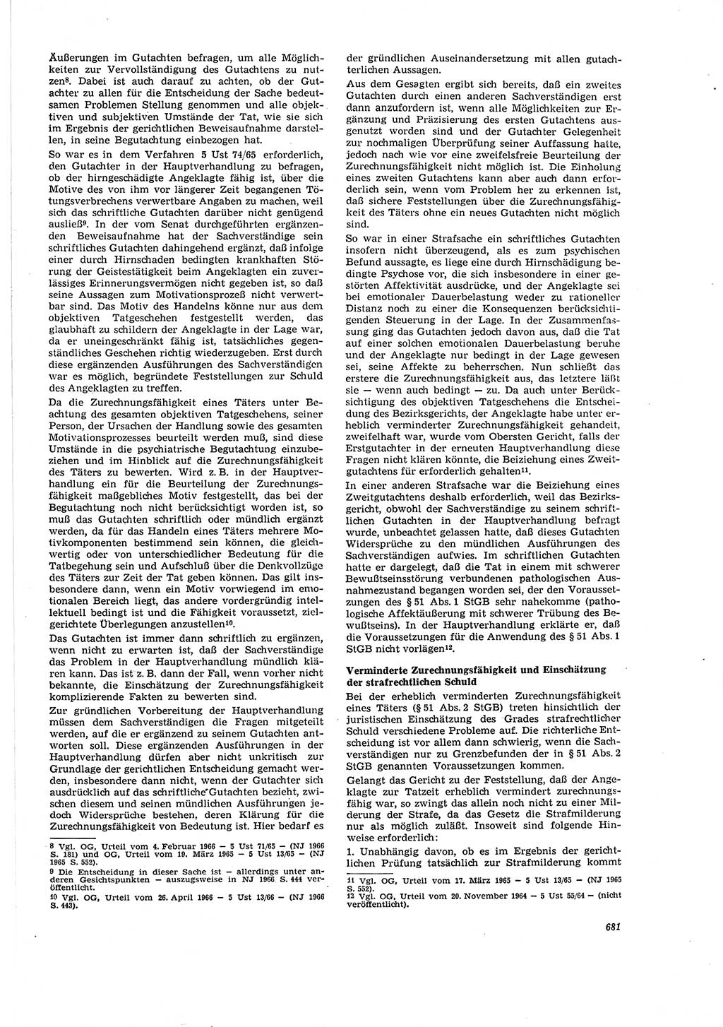 Neue Justiz (NJ), Zeitschrift für Recht und Rechtswissenschaft [Deutsche Demokratische Republik (DDR)], 20. Jahrgang 1966, Seite 681 (NJ DDR 1966, S. 681)