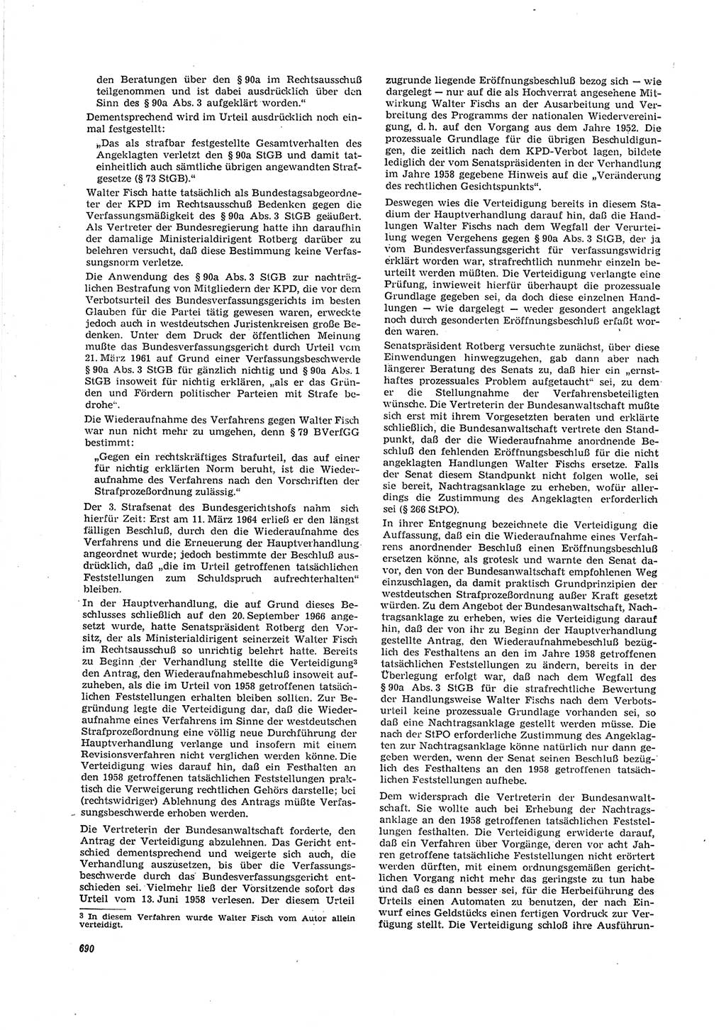 Neue Justiz (NJ), Zeitschrift für Recht und Rechtswissenschaft [Deutsche Demokratische Republik (DDR)], 20. Jahrgang 1966, Seite 690 (NJ DDR 1966, S. 690)