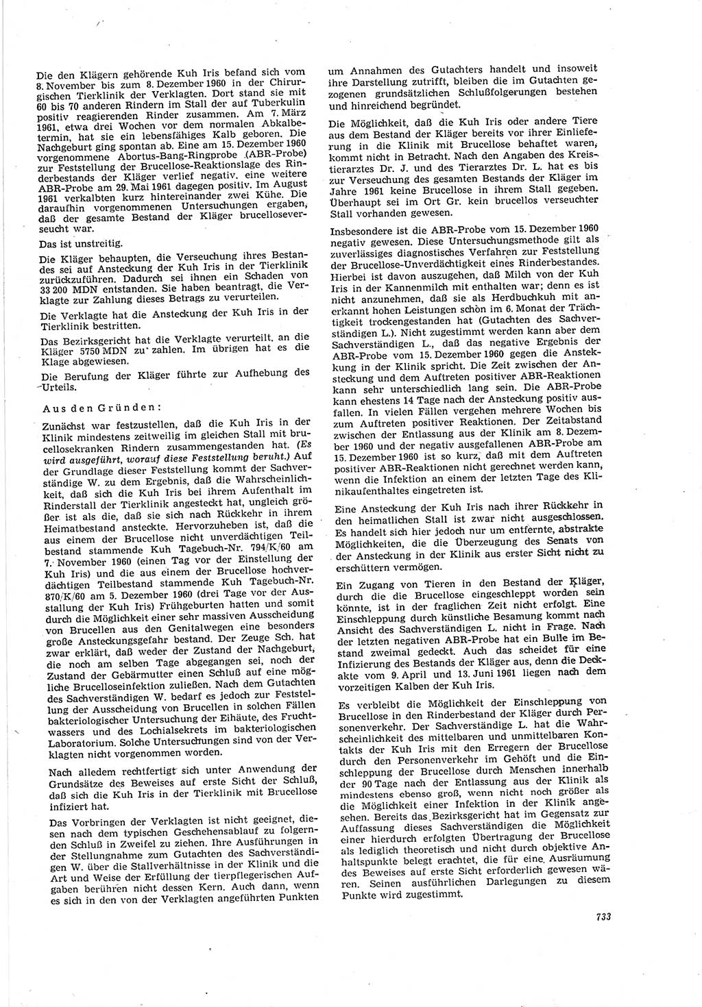 Neue Justiz (NJ), Zeitschrift für Recht und Rechtswissenschaft [Deutsche Demokratische Republik (DDR)], 20. Jahrgang 1966, Seite 733 (NJ DDR 1966, S. 733)