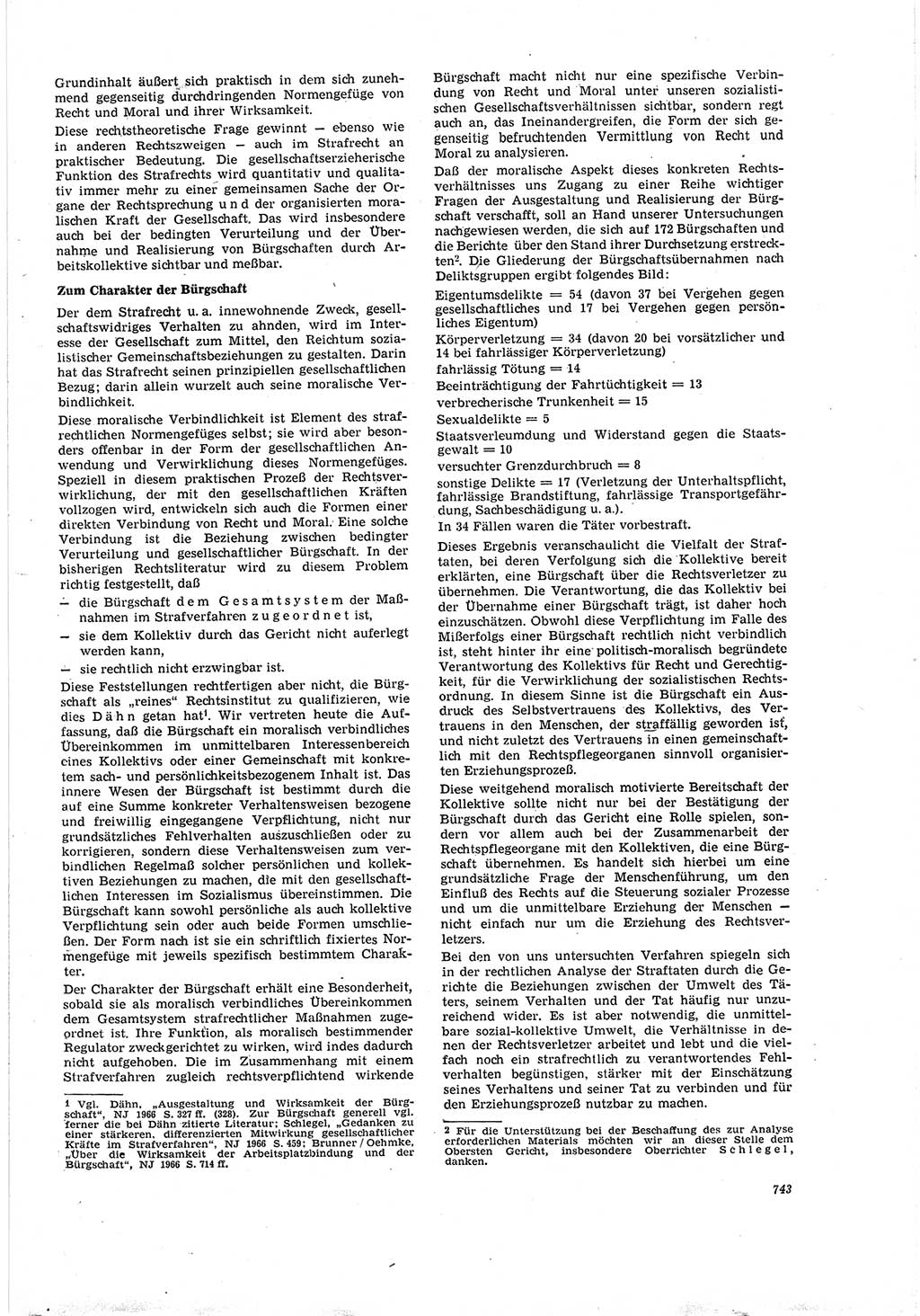 Neue Justiz (NJ), Zeitschrift für Recht und Rechtswissenschaft [Deutsche Demokratische Republik (DDR)], 20. Jahrgang 1966, Seite 743 (NJ DDR 1966, S. 743)