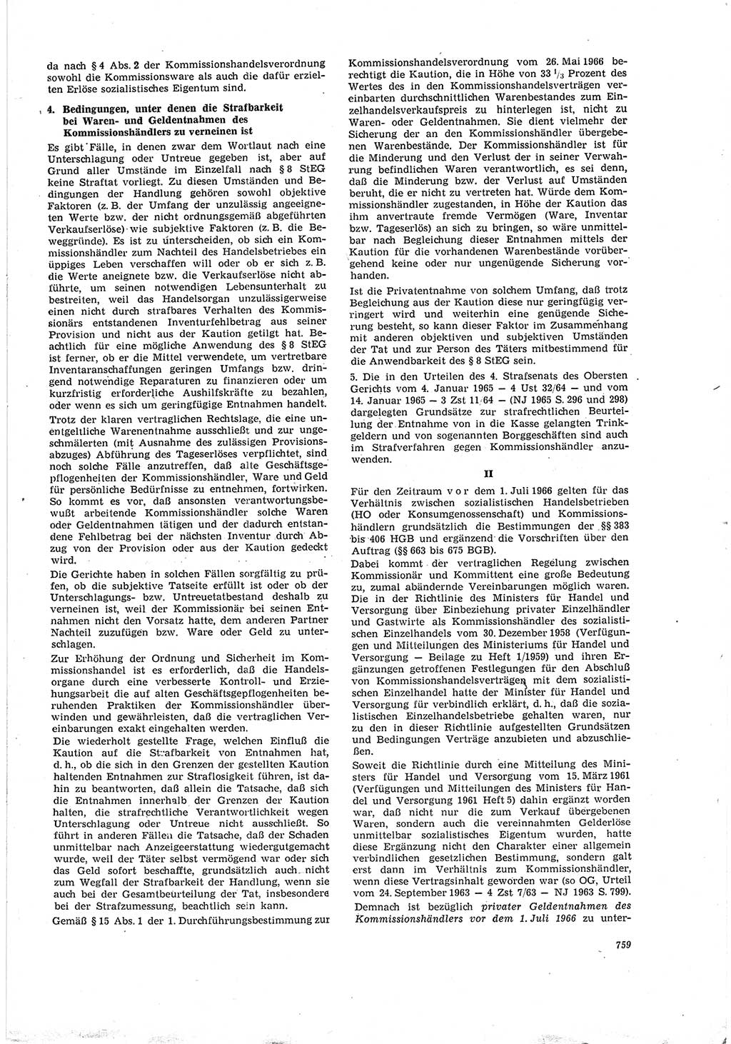 Neue Justiz (NJ), Zeitschrift für Recht und Rechtswissenschaft [Deutsche Demokratische Republik (DDR)], 20. Jahrgang 1966, Seite 759 (NJ DDR 1966, S. 759)