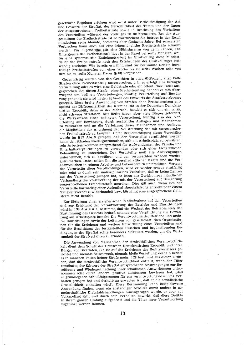 Entwurf des Strafgesetzbuches (StGB) der Deutschen Demokratischen Republik (DDR) 1967, Seite 13 (Entw. StGB DDR 1967, S. 13)