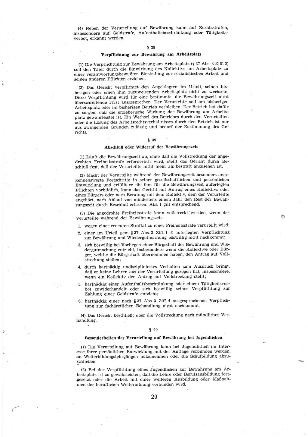 Entwurf des Strafgesetzbuches (StGB) der Deutschen Demokratischen Republik (DDR) 1967, Seite 29 (Entw. StGB DDR 1967, S. 29)