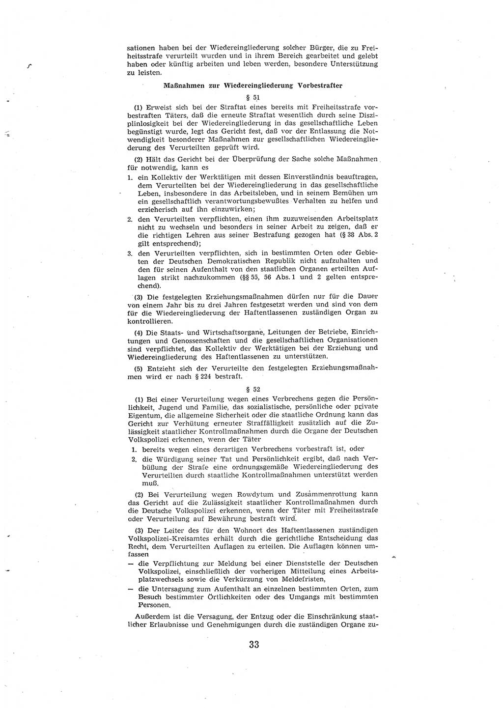 Entwurf des Strafgesetzbuches (StGB) der Deutschen Demokratischen Republik (DDR) 1967, Seite 33 (Entw. StGB DDR 1967, S. 33)