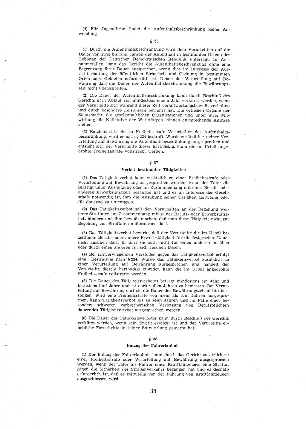 Entwurf des Strafgesetzbuches (StGB) der Deutschen Demokratischen Republik (DDR) 1967, Seite 35 (Entw. StGB DDR 1967, S. 35)